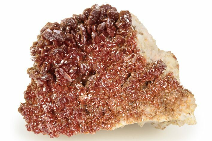 Dark Red Vanadinite Crystals on Barite - Morocco #223670